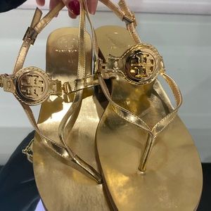 Gold Sandals with heel